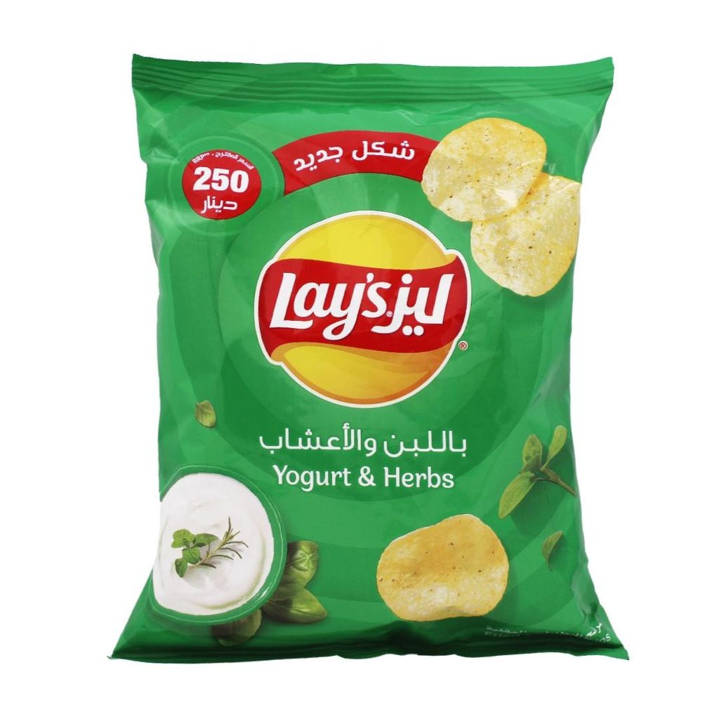 رقائق ليز لبنة وأعشاب