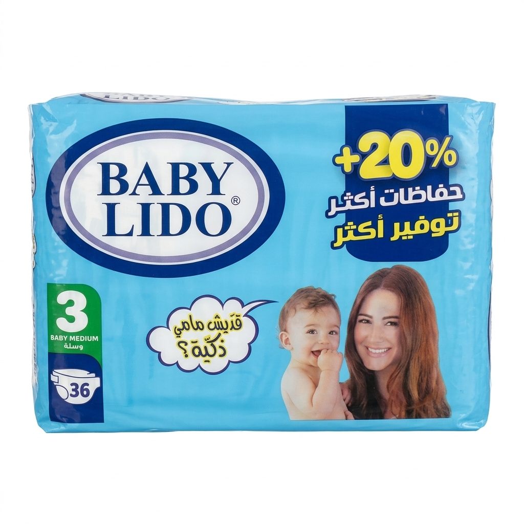 حفاضات بيبي ليدو اقتصادية متوسط