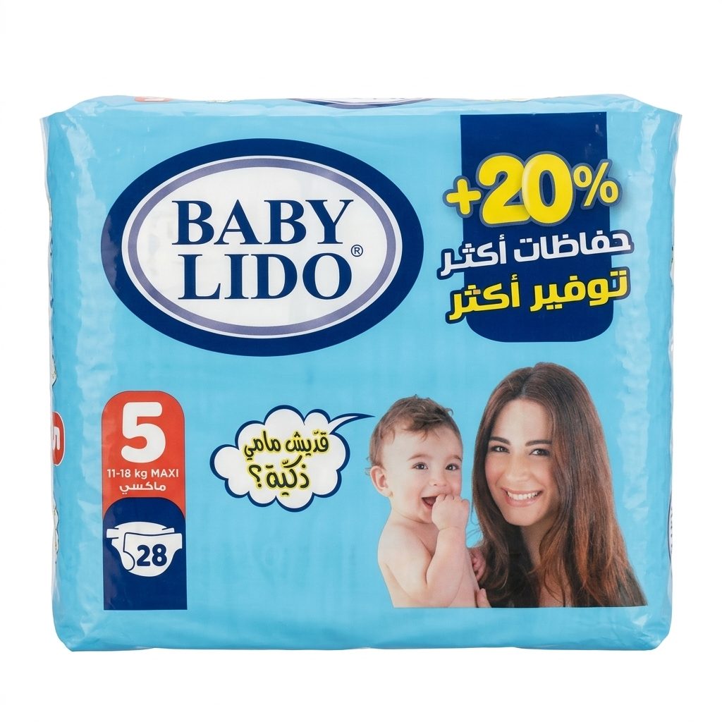 حفاضات بيبي ليدو اقتصادية ماكسي