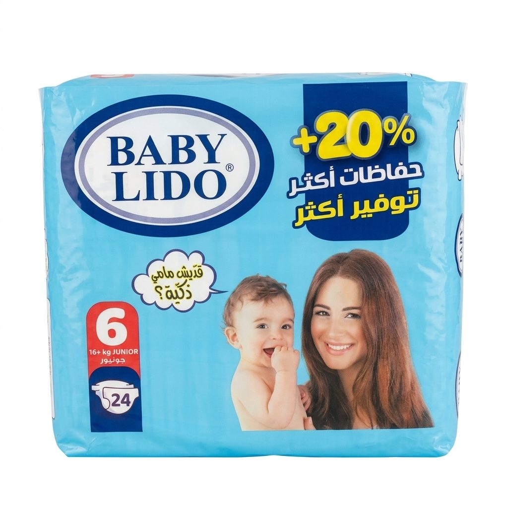 حفاضات بيبي ليدو اقتصادية جونيور