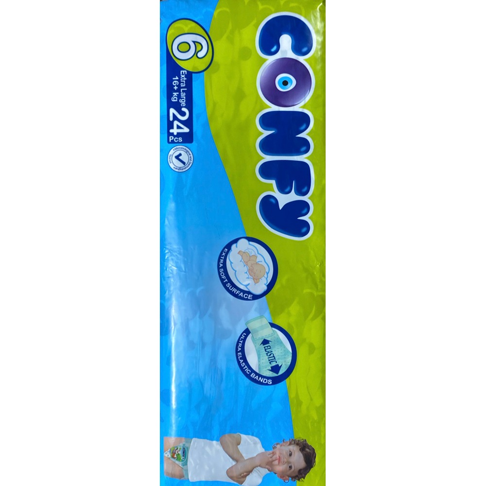 حفاضات ملونة كومفي رقم 6
