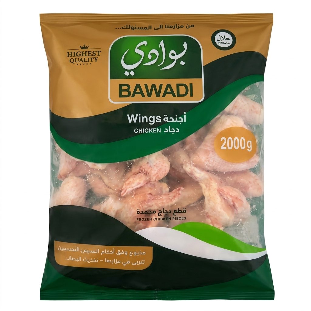 أجنحة دجاج مجمدة بوادي
